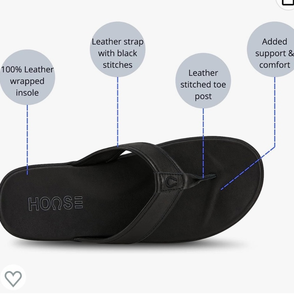 HORSE men flip flops new w box